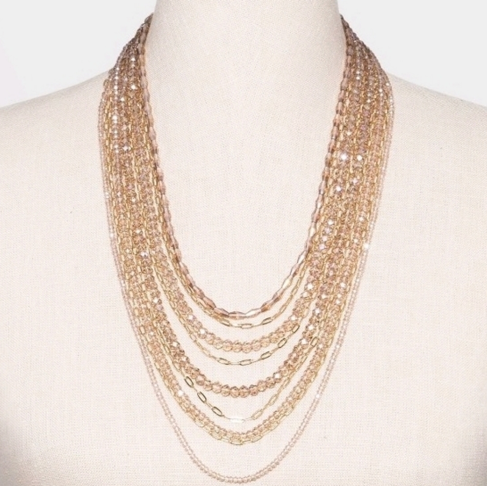Nwt A New Day Chain, Beaded Multi-Strand Necklace - Picture 5 of 16